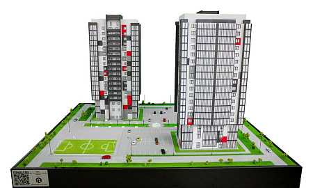 Макет «Два 18-этажных здания»